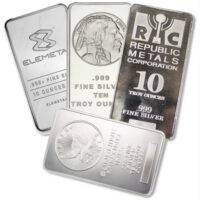 Mixed Various 10ozs Silver Bar .999 Fine
